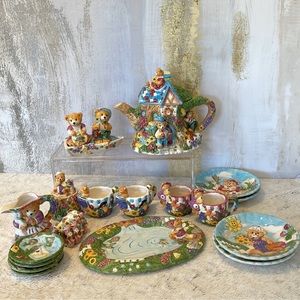 Tea party set Brand New and vintage also not miniature its a good size